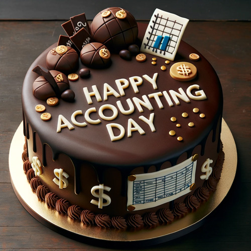 کیک روز حسابدار شکلاتی